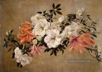 Klassische Blumen Werke - Petunien maler Henri Fantin Latour